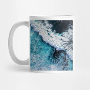 Ocean foam, Blue Ocean Summer Beach Waves Mug